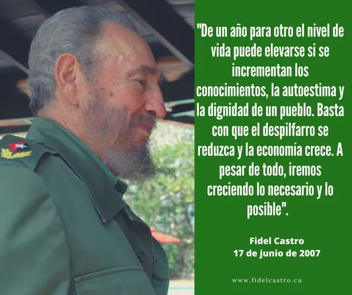 CamejoRico13842's tweet photo. 17 de junio de 2007 #FidelCastro "De un año para otro el nivel de vida puede elevarse si se incrementan los conocimientos, la autoestima y la dignidad de un pueblo.
#soldadodeideas #PorSiempreFidel #BMC #Guatemala #Totonicapán https://t.co/pUZQf1Z4R2