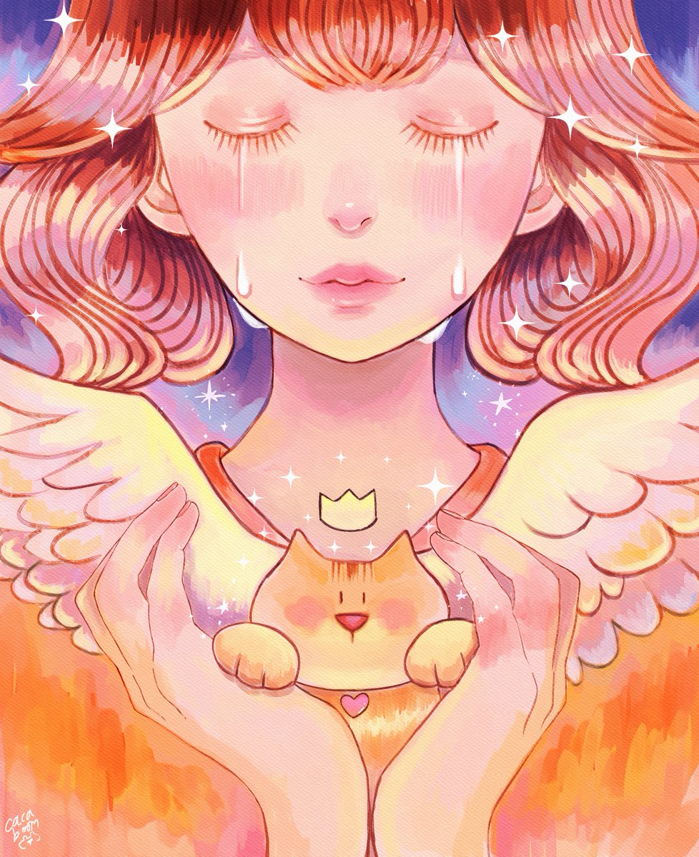 Eternal, Unfading Love
This piece was created in memory of my beloved cat, Big Orange, who has now gone to heaven. 
He gave me so much love🫂just like a little angel. Every day with him was filled with joy. 

Losing him has been the most painful experience of my life, but he