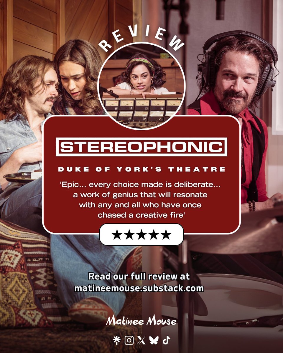 Matinee Mouse (@matineemouse) on Twitter photo Ever wondered what it's like to record an album over a year? <a href="/StereophonicLDN/">Stereophonic: Live in the West End</a> has the answers - and more.
Find out why the ★★★★★ hit is 'a work of genius that will resonate with all who have once chased a creative fire' in our review:
matineemouse.substack.com/p/stereophonic…
#Stereophonic Ever wondered what it's like to record an album over a year? <a href="/StereophonicLDN/">Stereophonic: Live in the West End</a> has the answers - and more.
Find out why the ★★★★★ hit is 'a work of genius that will resonate with all who have once chased a creative fire' in our review:
matineemouse.substack.com/p/stereophonic…
#Stereophonic