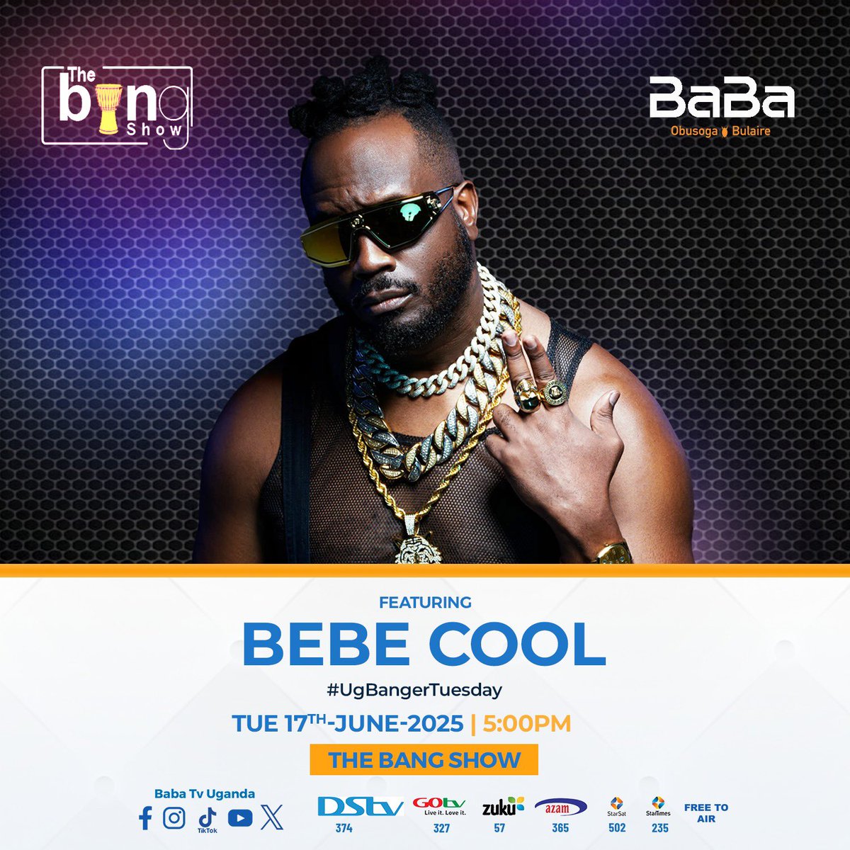AkankundaSonia's tweet photo. 📺 TODAY’S THE DAY!
Catch the iconic @BebeCoolUG on @babatvuganda at 5PM as he breaks down the journey, vision, and fire behind the #BreakTheChainsAlbum! 💿🔥 https://t.co/0nxSYngIiI