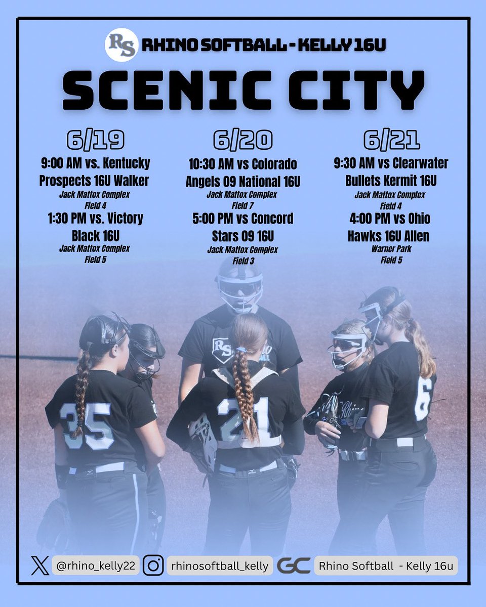 Headed down south for Scenic City 🤠🦏 
<a href="/rhino_softball/">Rhino Softball</a> 
<a href="/ConnectSports_/">Connect Sports</a>