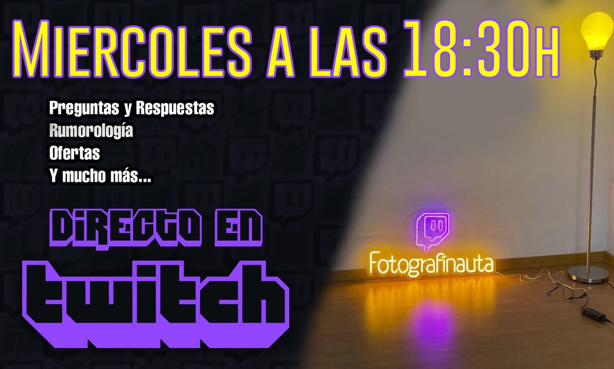 Mañana volvemos a Twitch 📢 No te pierdas nuestro directo 😎 que pronto nos vamos de vacaciones 👇👇👇

twitch.tv/fotografiarte2

#twitch #eventos #fotografia #liveshow #novedades #Oferta