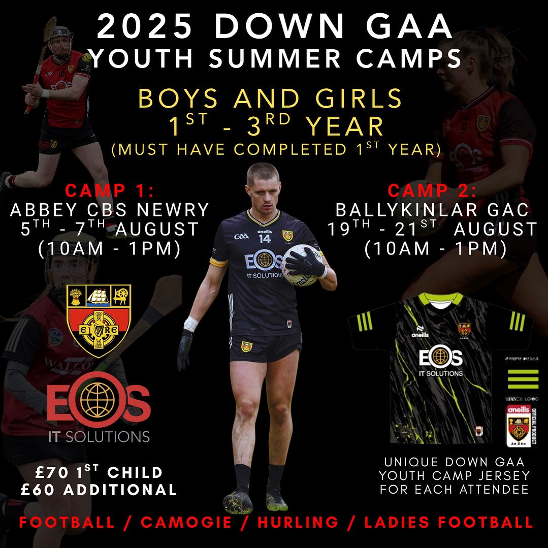 officialdowngaa's tweet image. 🔴PLACES ARE FILLING FAST⚫️

Booking for the camp at Abbey CBS closes 12noon on 3rd July!!

Secure your place now!! 
member.clubspot.app/club/down-gaa/…