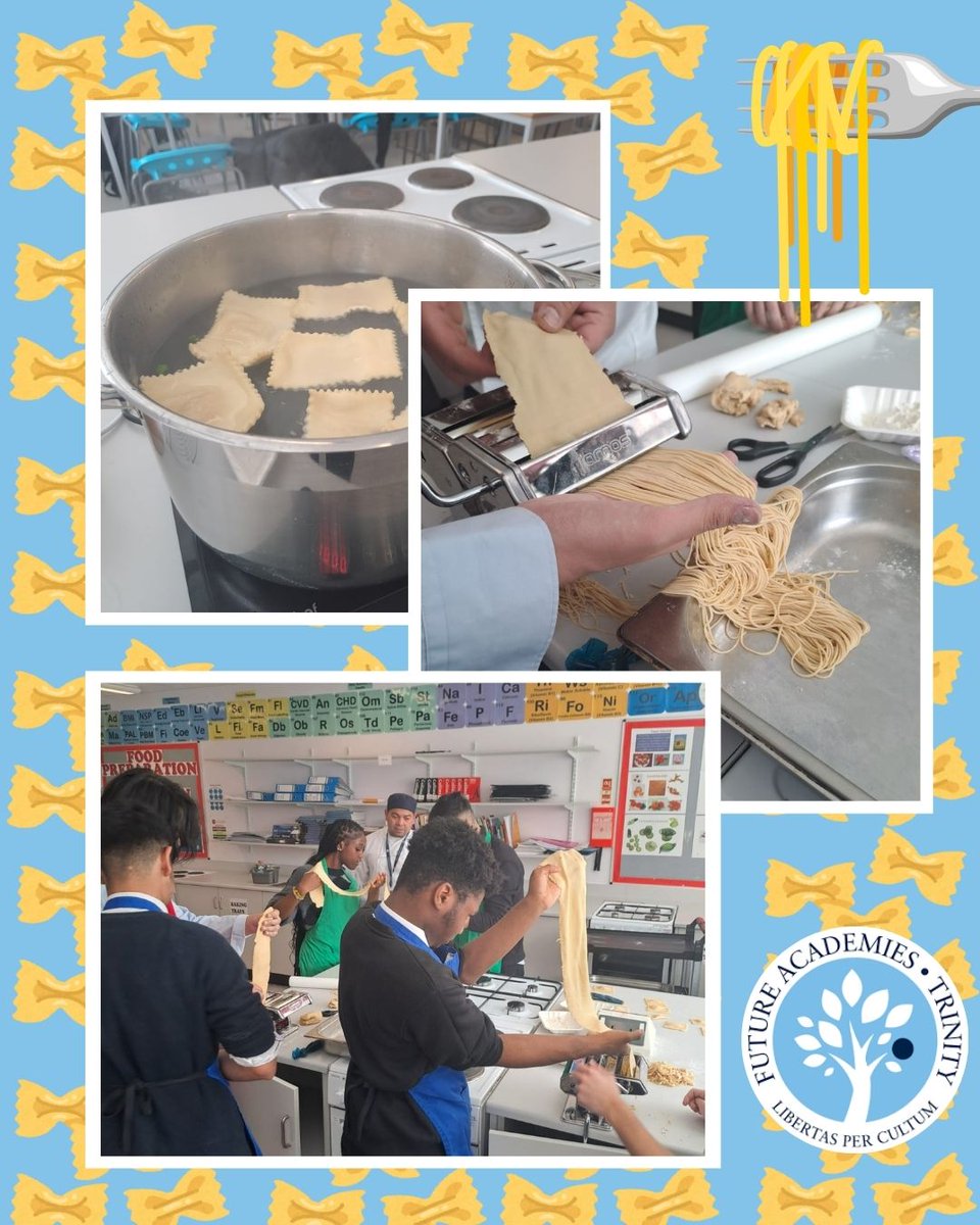 🍝 Our students rolled, cut &amp; cooked their way through a hands-on pasta-making session on June 10th!

They learnt how pasta can be part of a balanced diet — full of energy, fibre &amp; fun! 🥦✨

#TrinityAcademyBrixton #FoodEducation #HealthyEating #CookingWithKids #PastaMaking