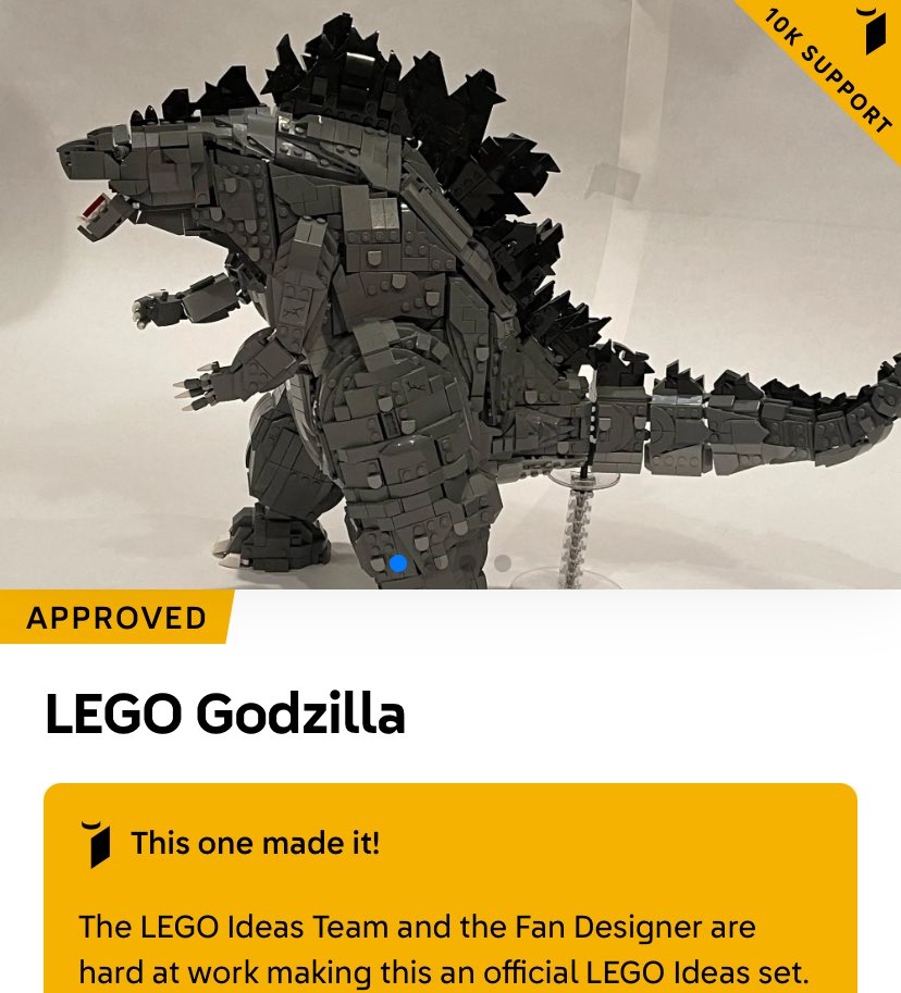 🚨 LEGO Godzilla built by Matthew Esposito is coming soon!! 🙌🏻

beta.ideas.lego.com/product-ideas/…