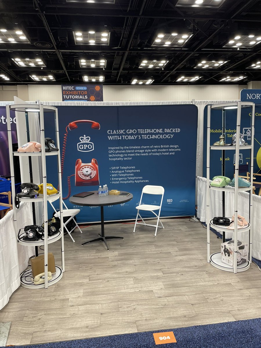 GPO_Retro's tweet photo. We’re live at #HITEC2025 in Indianapolis! 🎉
📍 Visit ALD Hospitality Ltd at Booth #904
📞 Explore our range of GPO Retro Phones – classic style, modern SIP/IP & analogue tech, built for hotels.

Let’s talk guestroom solutions!
📖 Catalogue: https://t.co/Xwgiw44QOx
#HotelTech #GPORetro #ALDHospitality #SIPPhones #RetroDesign