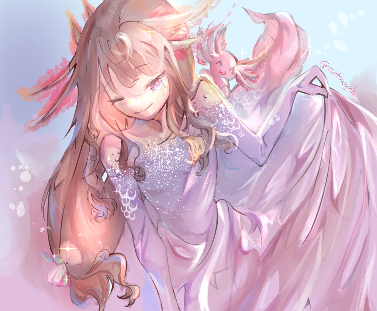 KatgrillZ's tweet photo. entry for petsona art challenge by @XPPEN 
shes an axolotl princess :D
#XPPenPetOC #XPPenPetsonaChallenge #artmoots #digitalart https://t.co/Xt5BTvxDsT