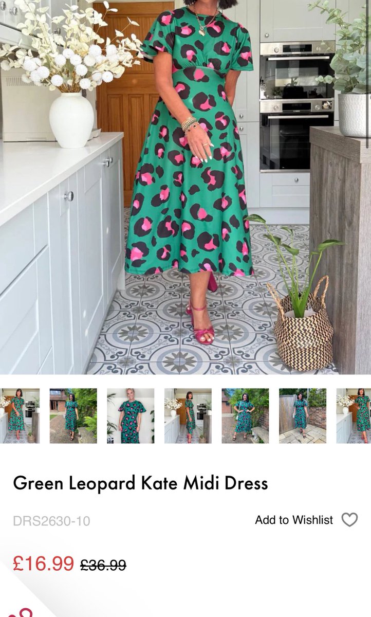Omg stop it right now! That dead cheap high street outlet website that I’ve told you about before has just got this green leopard print number in stock for £16.99! All sizes available at the mo - it’s a bit of us leopard print lovers! Link: tidd.ly/3G32V9d (affiliate)