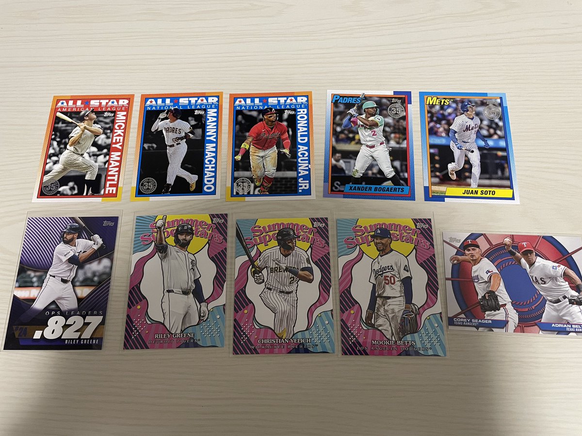kenspi8's tweet image. US公式の昨日届いてたの開封！
ベルトランの50シリオートにデグロムクロームシリ、菅野ホログラム等々なかなかいい引きできたと思う！
#toppsseries2