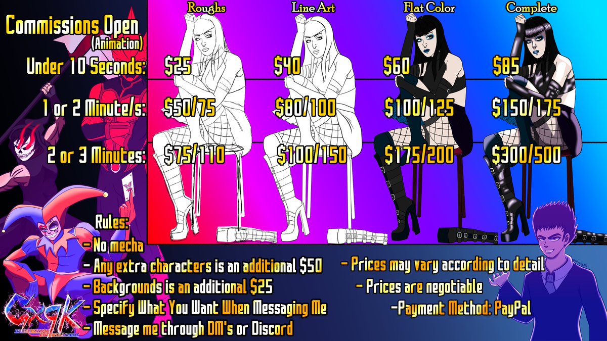 GhostboyX9k's tweet photo. Been working on these for a while. If you've seen my profile, you've seen different types of commissions, here are the prices. https://t.co/ZgZChMCQJ0