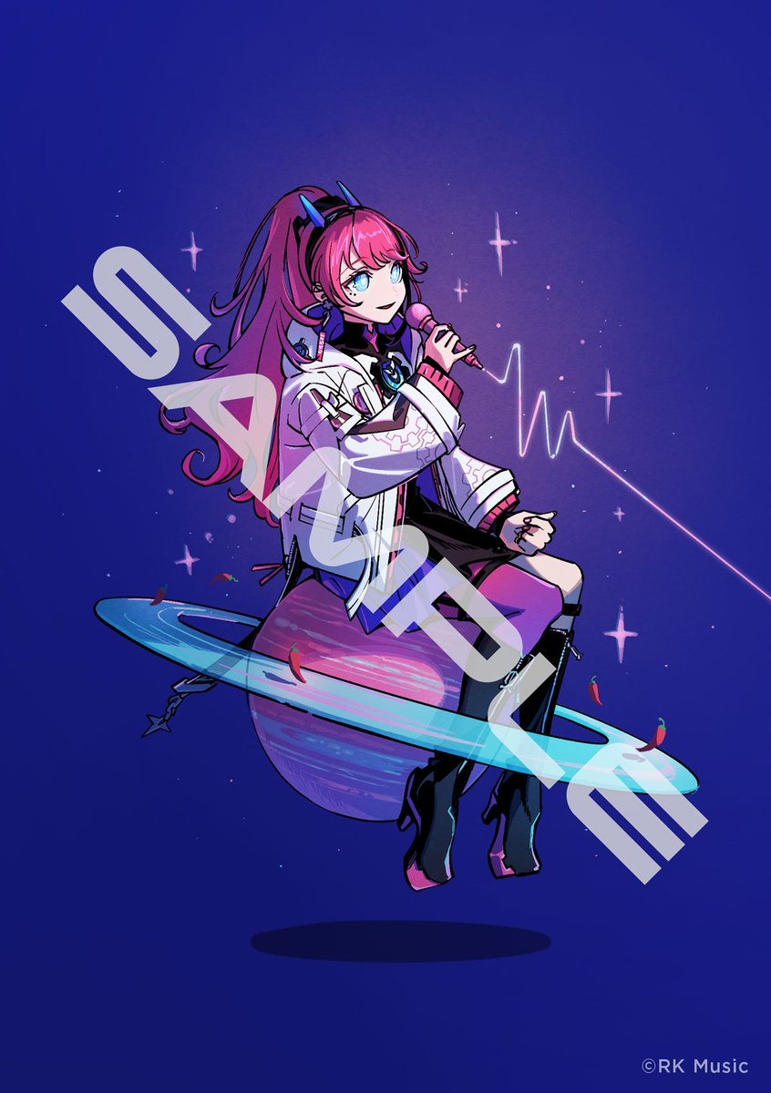 PBDesign_srkm's tweet image. 【WORK】MEDAさんデビュー一周年記念のミュージックカード用イラストを作成させて頂きました！よろしくお願いいたします！#MEDA1周年記念ライブ