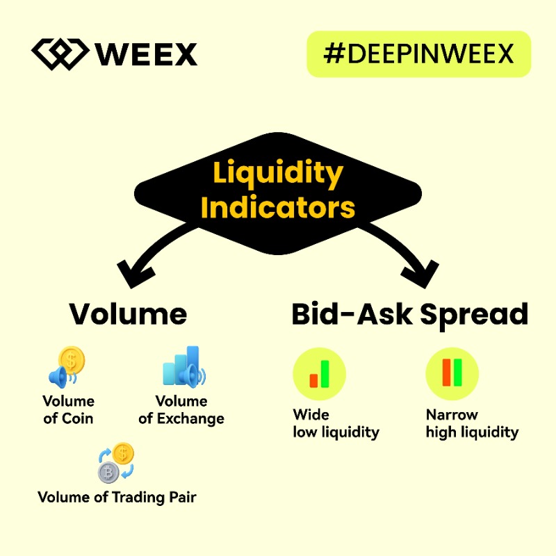 WEEX_Official's tweet photo. 💡 What really drives liquidity in crypto?
It’s not magic — it’s measurable.
🔍 Tight spreads
📈 High volume
🪜 Depth
⚖️ Fair bid-ask
Good liquidity = Easy to buy. Easy to sell. No hidden risks.
Swipe to learn ⤵️
https://t.co/fkQGKu8jN0
#WEEX #DeepInWEEX