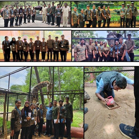 Today, B.Sc (Hons.) Forestry 1st  year, II sem 2024 Batch of FCRI, Mulugu, visited Hyderabad Zoo for hands-on and skill-based training on Zoo Management
Students were trained on basic field techniques, animal identification, animal behavior, &amp; many other skills