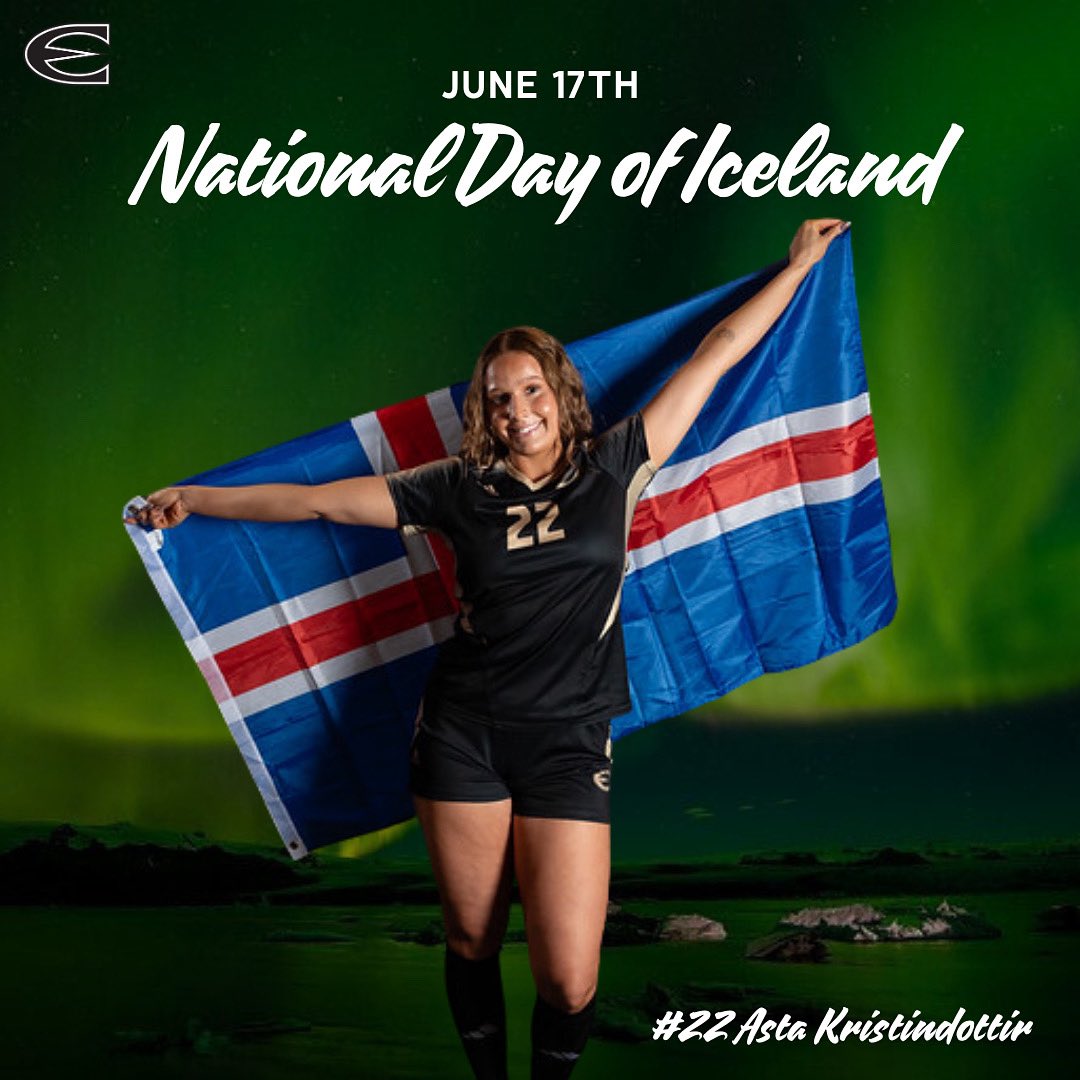 Celebrating Icelandic National Day in honor of one of our six international players, Asta!
