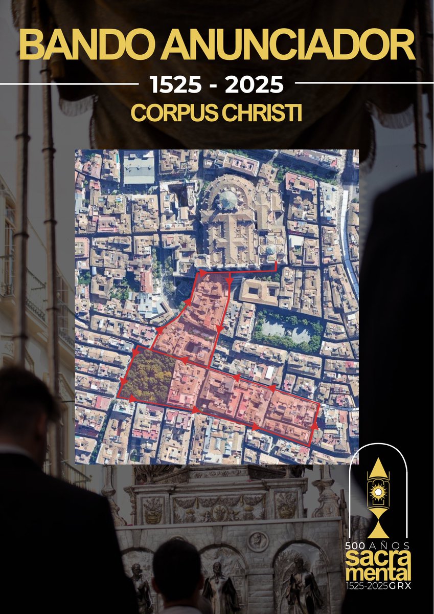 BANDO ANUNCIADOR 📣

Mañana, día 18 de junio, a las 21:00 horas tendrá lugar el bando anunciador del Corpus Christi de Granada, los días grandes del Santísimo en nuestra ciudad de Granada.

Contaremos con el acompañamiento de la Banda del Gran Poder de Granada.