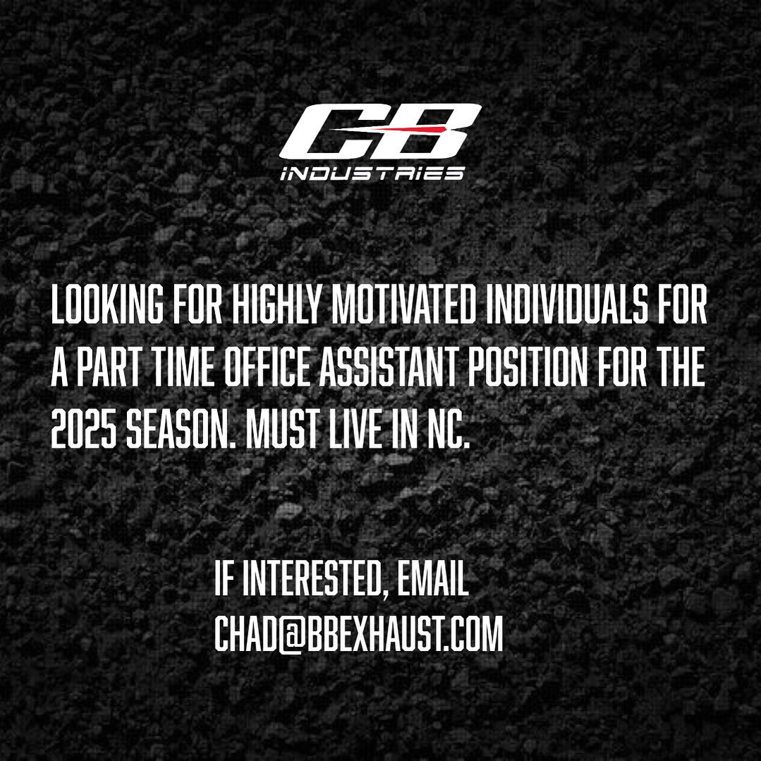 CB Industries (@_cbindustries) on Twitter photo We are looking for some office help, position would be less than 10 hours a week. Please email resume to chad@bbexhaust.com. We are looking for some office help, position would be less than 10 hours a week. Please email resume to chad@bbexhaust.com.