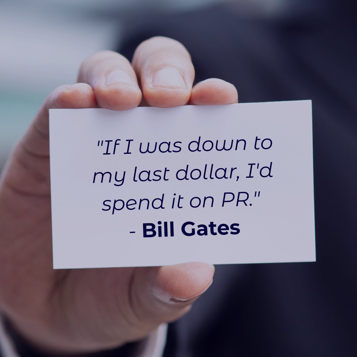 "If I was down to my last dollar, I'd spend it on PR." - Bill Gates

Powerful words from one of the world's most successful entrepreneurs.

But here's what Gates understood that many recruitment agencies miss: 
hubs.la/Q03qD3cQ0

#PublicRelations #Recruitment #PR
