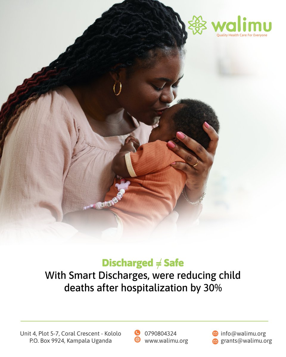 Walimu (@walimungo) on Twitter photo What if the danger begins after discharge?
Too many children in Uganda die after leaving the hospital.
Our Smart Discharges Program is changing that and saving lives with tech-driven follow-ups and risk detection. Now scaling nationwide with the <a href="/MinofHealthUG/">Ministry of Health- Uganda</a>. What if the danger begins after discharge?
Too many children in Uganda die after leaving the hospital.
Our Smart Discharges Program is changing that and saving lives with tech-driven follow-ups and risk detection. Now scaling nationwide with the <a href="/MinofHealthUG/">Ministry of Health- Uganda</a>.