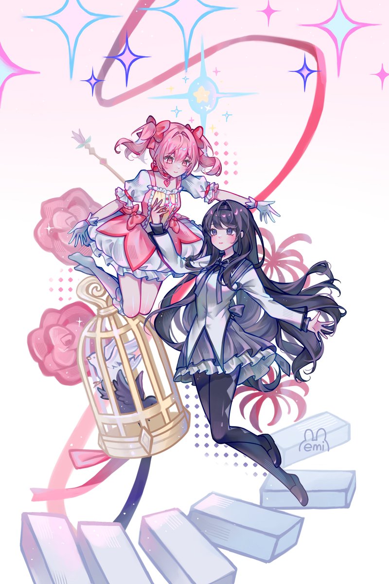 emiroll_art's tweet image. madoka magica🌷🌹
#MadokaMagica #illustration