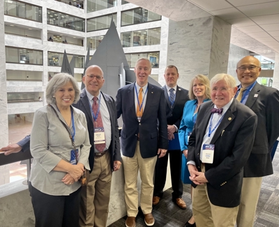 USGLC's tweet image. Our state leaders met with @SenatorHassan&apos;s office to discuss why international assistance matters for New Hampshire and for America: stronger allies, more stable markets, safer communities. #ImpactForum2025