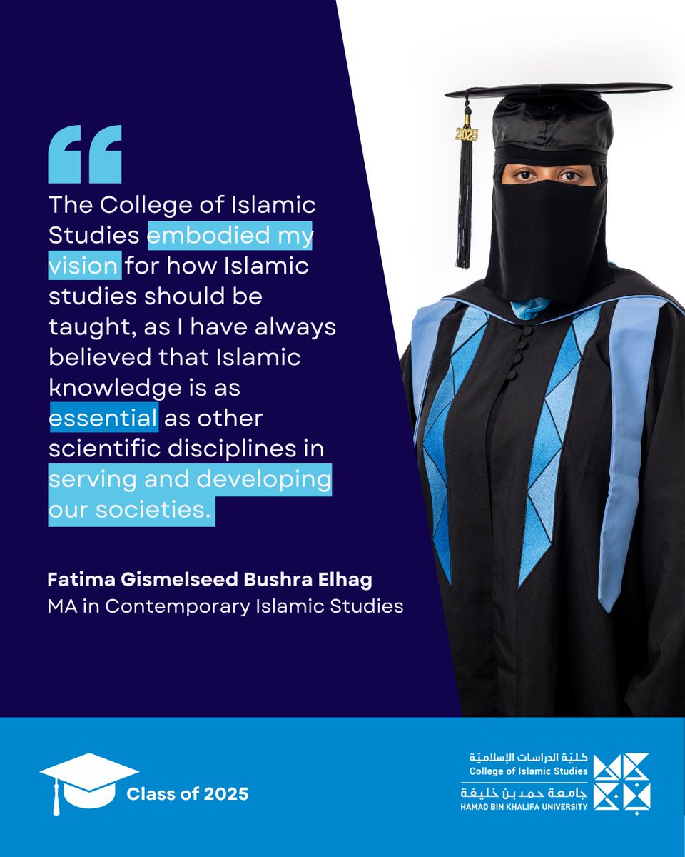 College of Islamic Studies (CIS) at HBKU (@hbku_cis) on Twitter photo Fatima Gismelseed Bushra Elhag
MA in Contemporary Islamic Studies
#Classof2025 #HBKU_CIS
<a href="/HBKU/">جامعة حمد بن خليفة</a>
<a href="/qf_alumni/">QF Alumni Program</a>
<a href="/Students_Qatar/">Campus & Student Life in Qatar</a> Fatima Gismelseed Bushra Elhag
MA in Contemporary Islamic Studies
#Classof2025 #HBKU_CIS
<a href="/HBKU/">جامعة حمد بن خليفة</a>
<a href="/qf_alumni/">QF Alumni Program</a>
<a href="/Students_Qatar/">Campus & Student Life in Qatar</a>