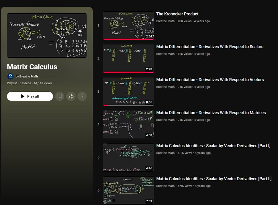 Matrix Calculus is required for mastering Deep Learning but it is a very deep rabbit hole. 
You do not need to learn more Matrix Calculus than this to get started with Deep Learning. 
Link in comment 👇