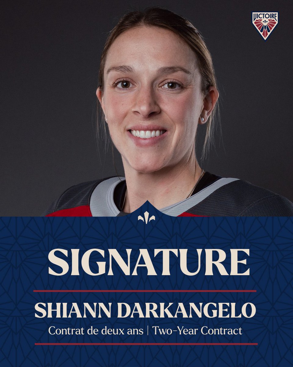 DARKANGELO À MONTRÉAL!
 
De la capitale à la métropole, Shiann signe pour deux saisons avec la Victoire de Montréal.
 
From the capital to Montreal, Shiann signs a two-year deal with the Montréal Victoire.

📰 bit.ly/440jA5e