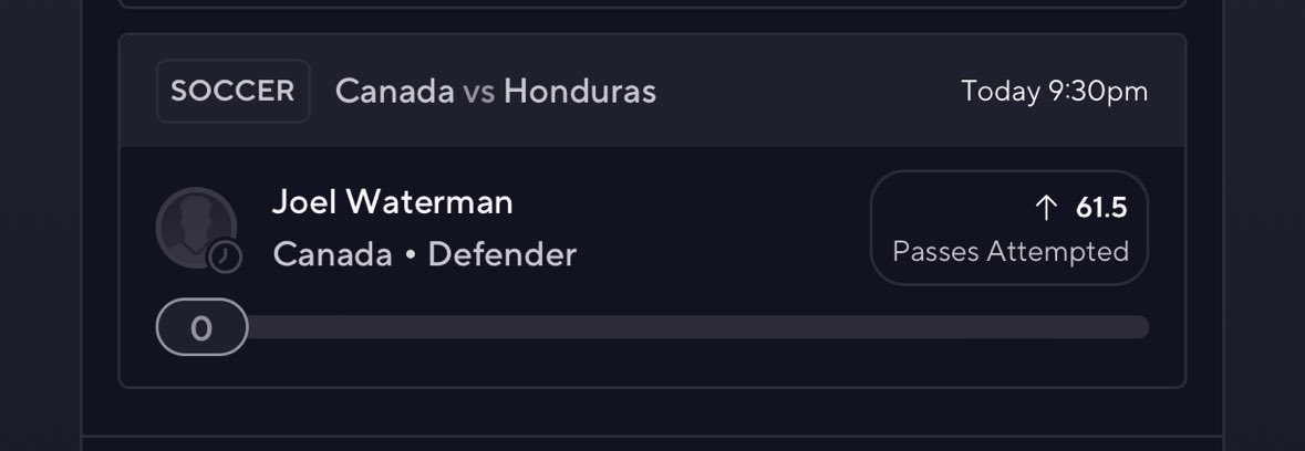 Joel Waterman (Canada) – Over 61.5 Passes Attempted 🇨🇦🔒

With Kamal Miller, Bombito, and Alphonso Davies all out, Waterman is going to be the primary distributor at the back for Canada.

Expect him to play as the central CB in a 3- or 4-man line, especially with Canada likely