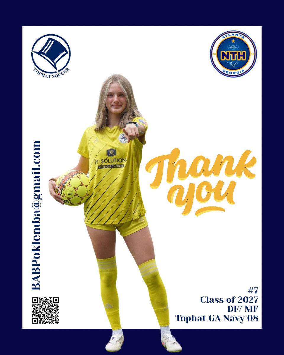 Thank you to all the coaches I’ve connected with since Sunday! It’s an exciting time and I’m so grateful. 

<a href="/tophatGAnavy08/">TopHat Navy 07/08 • Girls Academy</a> 
<a href="/ImYouthSoccer/">ECNL/GA/Recruiting/College Soccer</a> 
<a href="/ImCollegeSoccer/">College Soccer Truth ™</a> 
<a href="/PrepSoccer/">Prep Soccer ⚽️</a> 
<a href="/TopDrawerSoccer/">TopDrawerSoccer</a> 
<a href="/TheSoccerWire/">SoccerWire</a>