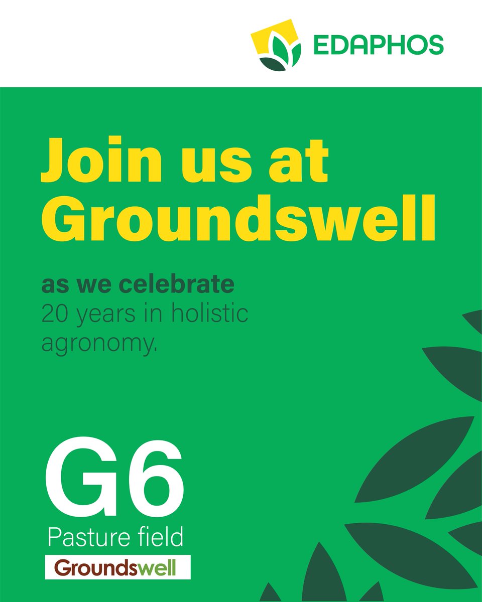Join us next week at the <a href="/Groundswellaguk/">Groundswell</a> #festival -  the perfect place celebrate all elements of holistic growing. Pasture field G6, we'll see you there!
