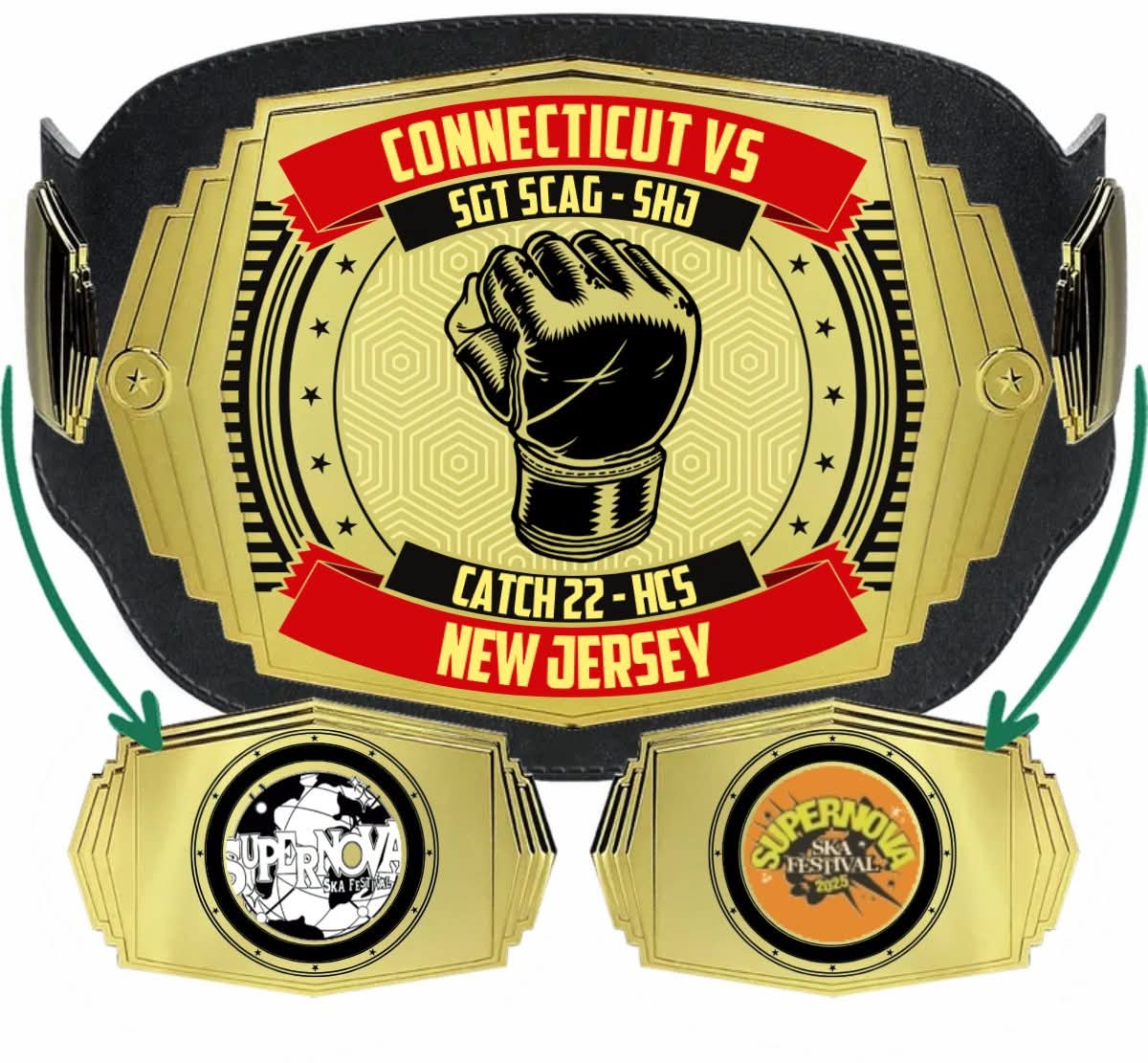 Are you Team Connecticut or Team New Jersey?

It's going to be a knock down drag out battle at The Vanguard Brewpub &amp; Distillery at our after-party on Friday, September 12. Catch 22 and Hub City Stompers vs. Spring Heeled Jack and Sgt. Scag.

tixr.com/groups/superno…