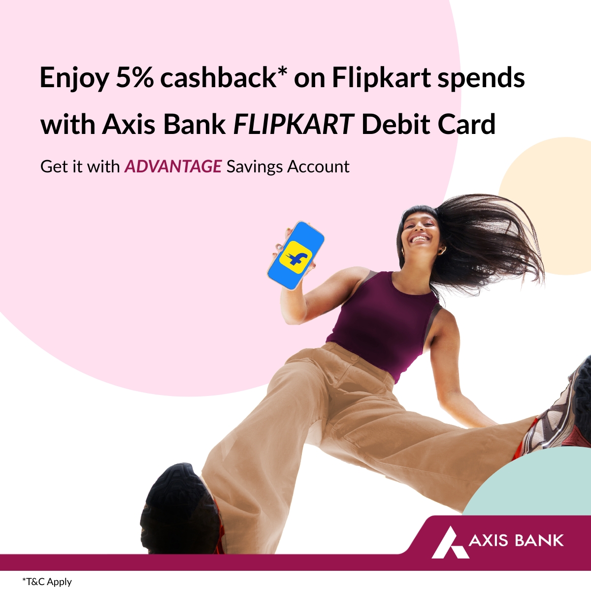 Axis Bank (@axisbank) on Twitter photo Get rewarded with the ADVANTAGE Savings Account! βΉ17,000* in benefits + 5% cashback* on Flipkart via AXIS BANK FLIPKARTΒ Debit Card & UPI. *T&C. To know more, visit
axisbank.com/retail/accountβ¦ Get rewarded with the ADVANTAGE Savings Account! βΉ17,000* in benefits + 5% cashback* on Flipkart via AXIS BANK FLIPKARTΒ Debit Card & UPI. *T&C. To know more, visit
axisbank.com/retail/accountβ¦