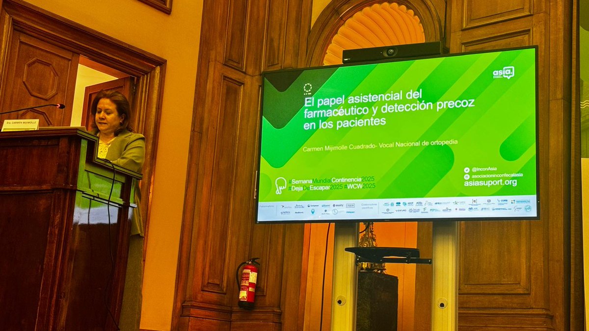 📍 El II Congreso <a href="/InconAsia/">asociación incontinencia Asia</a> también ha contado con la participación de <a href="/MCmijimolle/">Carmen Mijimolle</a>.

🥼 La vocal nacional de Ortopedia ha definido como "esencial" el papel de los farmacéuticos comunitarios  en el manejo de la incontinencia fecal y su detección precoz.