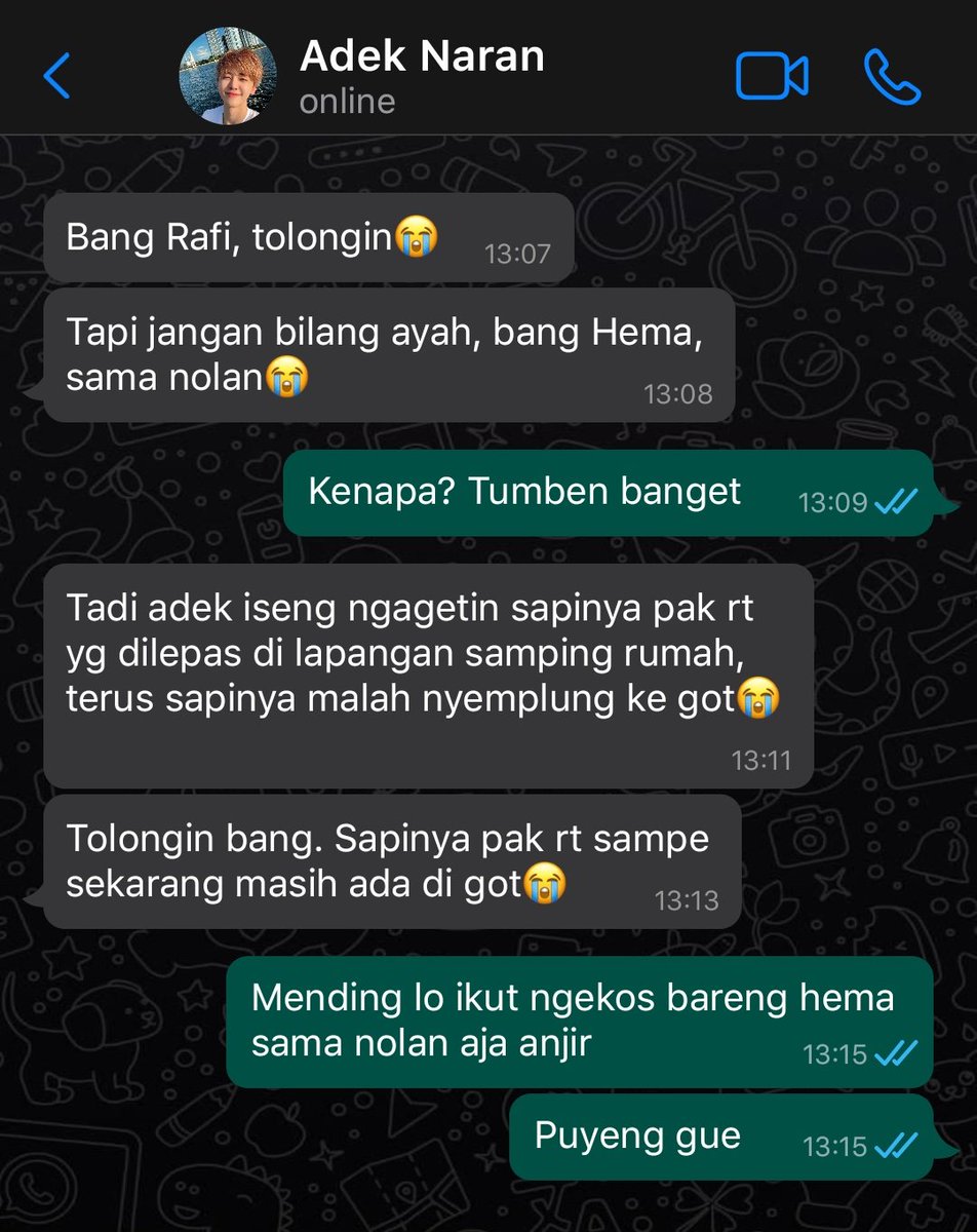 Yellooowme's tweet photo. #wijayafams ;sapi pak rt

edisi naran jadi beban rafi
— 00l nct few tweets au https://t.co/aM2yZYzatL