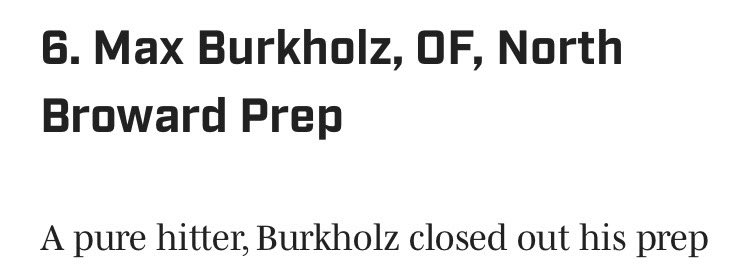 Max Burkholz (@maxburkholz2025) on Twitter photo THANK YOU <a href="/SBLiveFL/">Florida High School On SI</a> for the recognition! #6 🔥
Honored to be part of this list of the TOP 50 players in South Florida 💪 THANK YOU <a href="/SBLiveFL/">Florida High School On SI</a> for the recognition! #6 🔥
Honored to be part of this list of the TOP 50 players in South Florida 💪