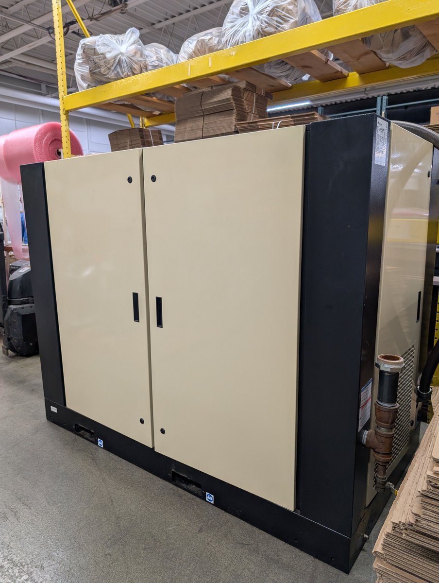 BAJABid's tweet photo. Check out this 2022 Ingersoll Rand RS37n-A145 Air Compressor just added to our online auction. https://t.co/G0AebSWLoD https://t.co/P205PBgbRS