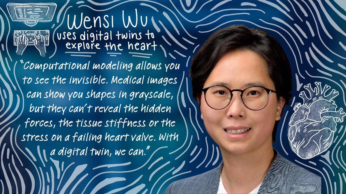 Penn Engineering (@pennengineers) on Twitter photo Welcome @WensiWu, Research Assistant Professor in <a href="/MEAM_Penn/">Mechanical Engineering and Applied Mechanics, Penn</a>. Driven by a passion for modeling real-world mechanics, Wu uses digital twins to explore the human heart, personalizing cardiac diagnosis & surgery. bit.ly/4l7fHlT Welcome @WensiWu, Research Assistant Professor in <a href="/MEAM_Penn/">Mechanical Engineering and Applied Mechanics, Penn</a>. Driven by a passion for modeling real-world mechanics, Wu uses digital twins to explore the human heart, personalizing cardiac diagnosis & surgery. bit.ly/4l7fHlT