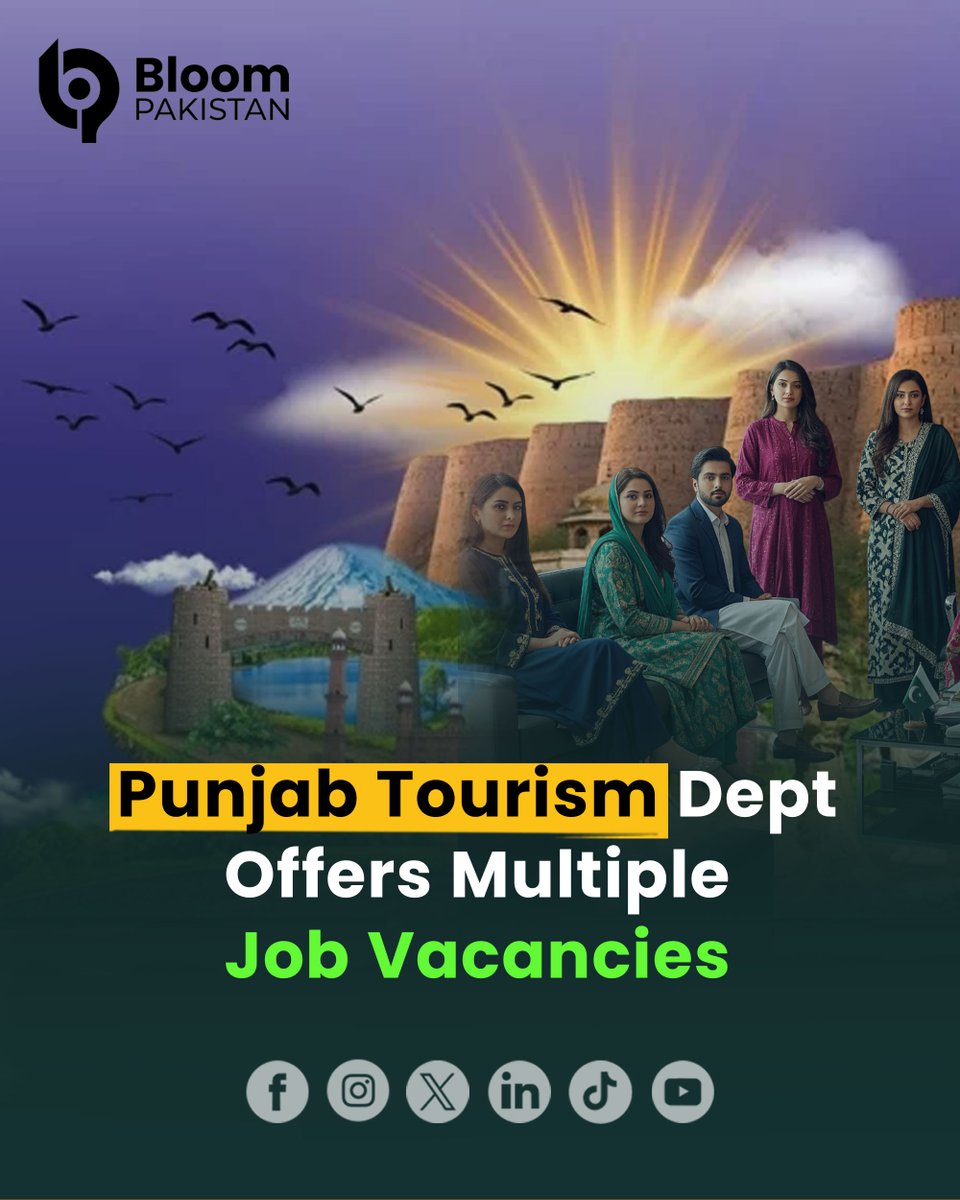 bloom_pakistan's tweet image. The Tourism Development Corporation of Punjab (TDCP) has announced fresh job openings at its Institute of Tourism and Hotel Management (ITHM) in Lahore.

Read More:
bloompakistan.com/punjab-tourism…

#BloomPakistan @GovtofPunjabPK @MaryamNSharif  #PunjabTourism #JobVacancies