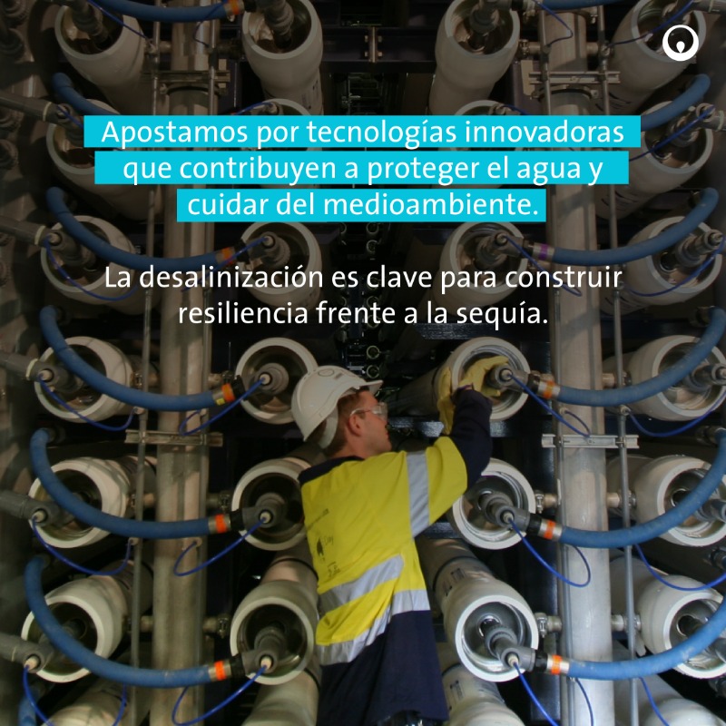 Veolia_Es's tweet photo. 💧La #desalinización es una de las soluciones que impulsamos para garantizar el acceso al agua en regiones afectadas por escasez hídrica

En @Veolia_Es desarrollamos tecnologías eficientes y sostenibles que refuerzan la resiliencia hídrica de los territorios
#DíaMundialDeLaSequía