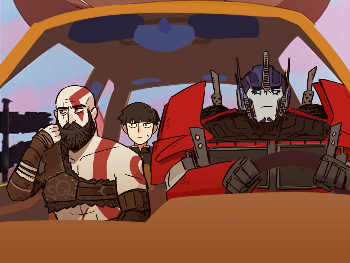 salmonpiffy_art's tweet image. I&apos;ve wanted to draw this for a while lmao

#GodOfWarRagnarok #mp100 #transformersprime