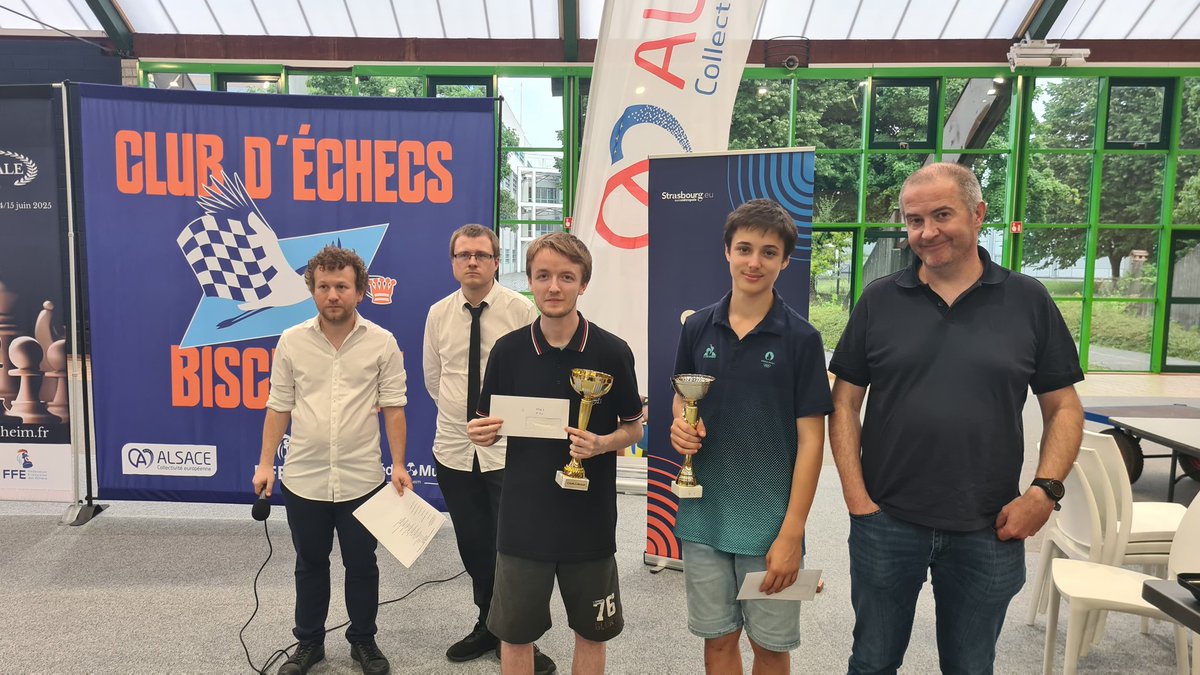 CBischheim's tweet photo. Rapide Crédit Mutuel de Bischheim victoire du MF Alexandre Pigeat 6,5/7 suivi de Bastien Muller-Moingt  et de Jeremy Carrillo 5,5/7 ! https://t.co/GX2hFuODwm