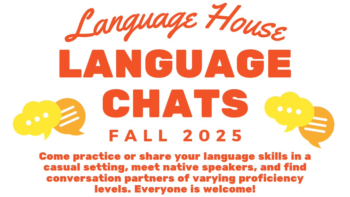 The Language Chats are back! Starting today 9/15 at 4pm in St. Mary's Hall. Everyone is welcome to come practice or share their language skills. We've got snacks and drinks - come join us and bring your friends! <a href="/umd_arhu/">Maryland Arts & Humanities</a> <a href="/umdsllc/">School of Languages, Literatures, and Cultures</a> <a href="/umdisss/">UMD ISSS</a> <a href="/MarylandGlobal/">Maryland Global</a>