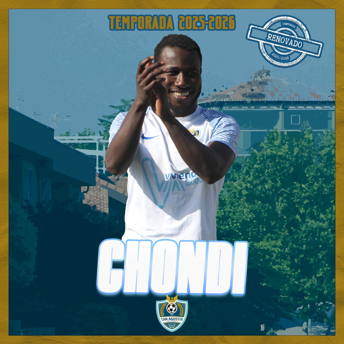 Primer equipo | 🤝RENOVADO🤝

Qué alegría tenerte una temporada más con nosotros, Chondi 😁😁

Jugador incansable, trabajador y siempre con una sonrisa.

#ElFinalFeliz ☺️🔚