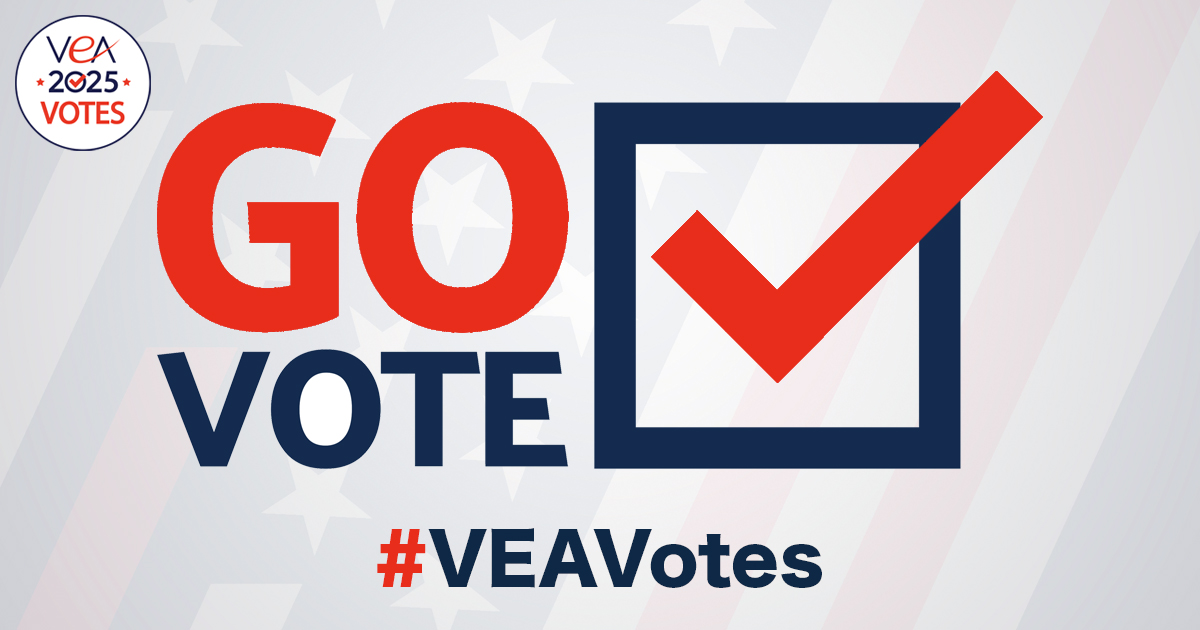 Primary Election Day is here! Every vote counts so make your way to the polls and cast your ballot for candidates who will support our public schools! #VEAVotes