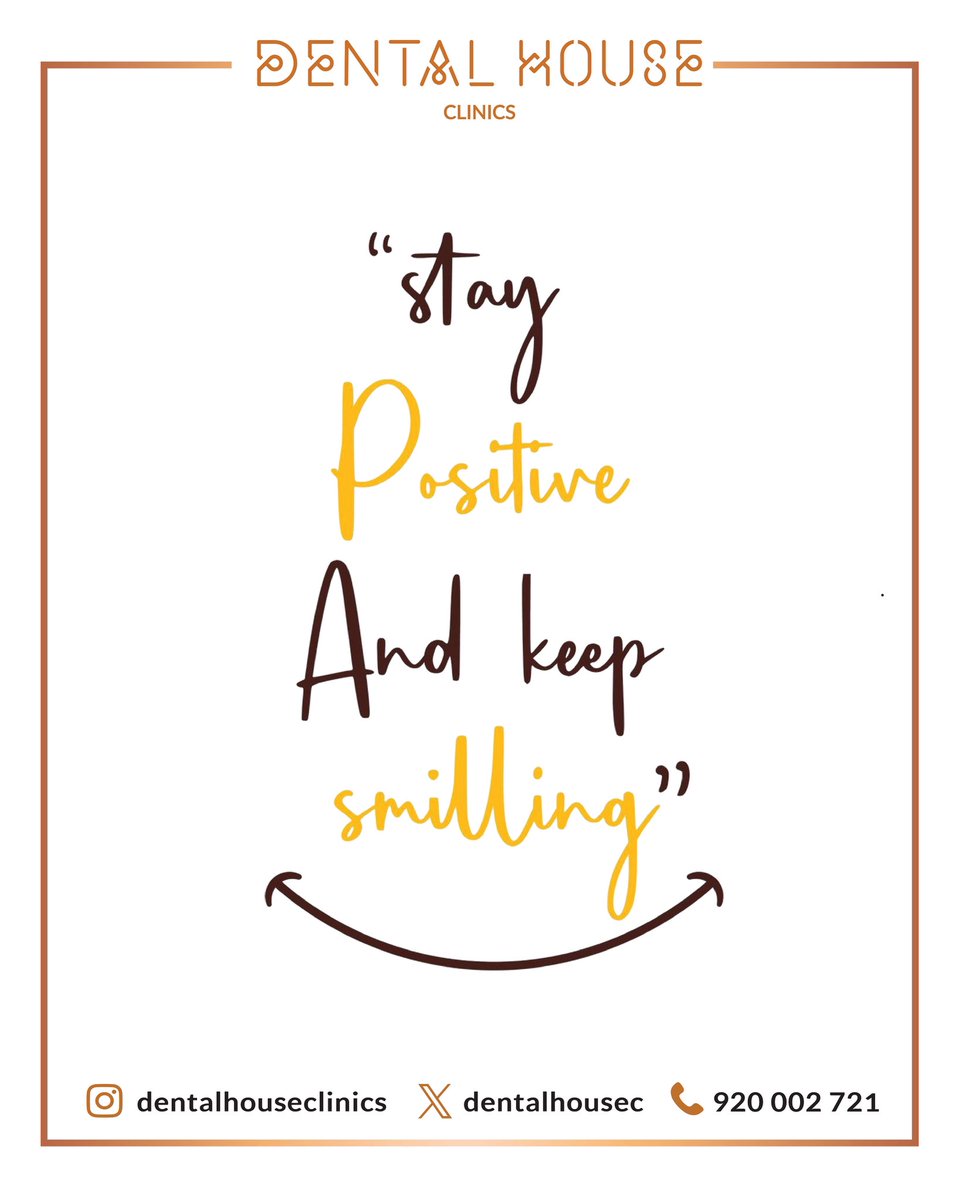 ابتسامتك سر جمالك! 😁
خلّك إيجابي وخلّ الابتسامة دايمًا على وجهك 🌟

#ابتسامة_صحية #عيادات_الخبر #ابتسم
