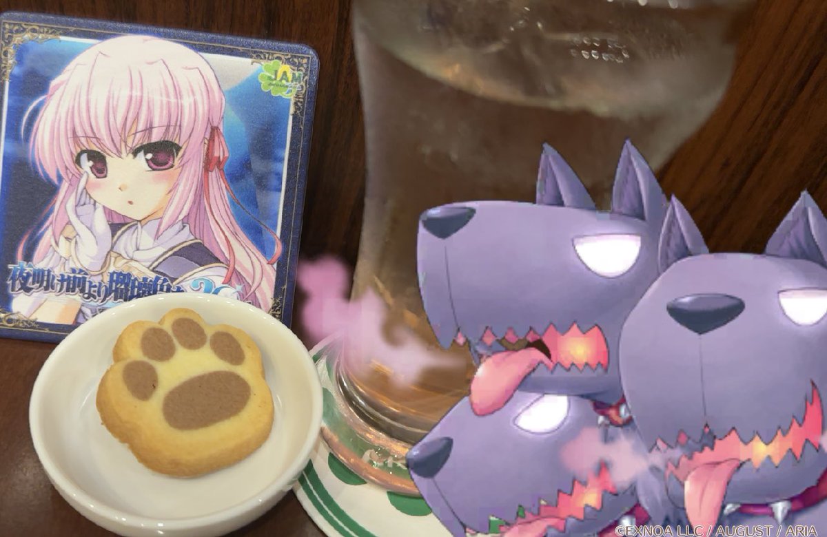 com_usatake's tweet image. もしかしてコラボカフェですか？
いえ・・・たしなむ程度です🐕‍🦺(今日"も"楽しんでます☺️)

#夜明け前より瑠璃色な 
#あいミス