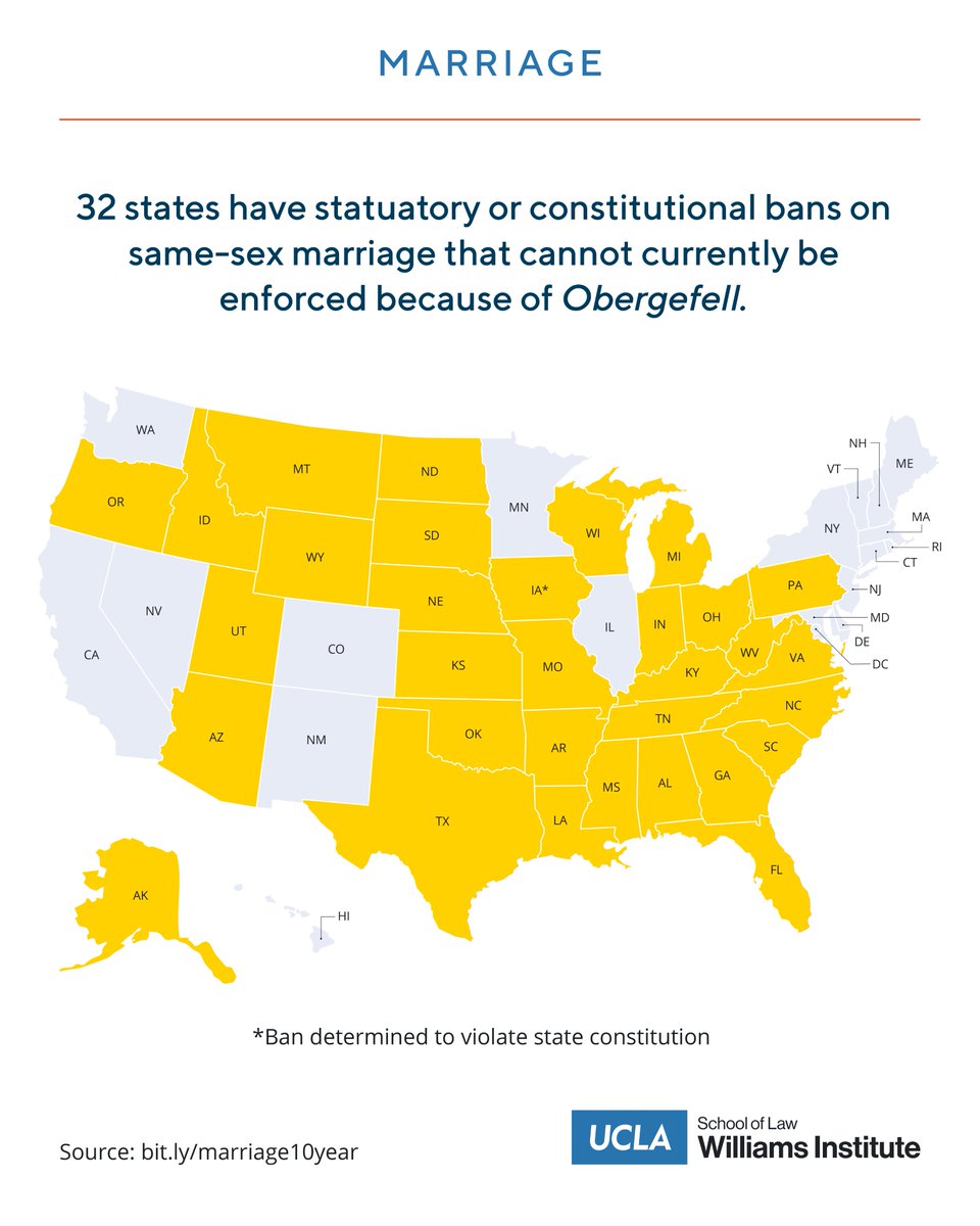 Our new report finds that 823,000 married same-sex couples live in the U.S, with 433,000 living in states with marriage bans still in place. The bans are currently unenforceable, but couples in these states would be most vulnerable if marriage equality were overturned.