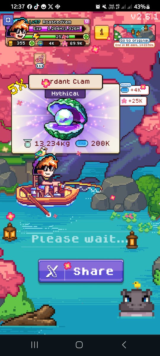 0xCrypt0Whale's tweet photo. Tried 5x at 2m depth for the first timeβ¦
π₯ Pulled up not 1, not 2, but 5 mythical clams
My bagβs looking dangerous for the next @FishingFrenzyCo cooking event π
Mightβve just fished my way into generational wealth ππ£
#FishingFrenzy #MythicalCatch #NextLevelLoot https://t.co/F2Cf6jeNlA