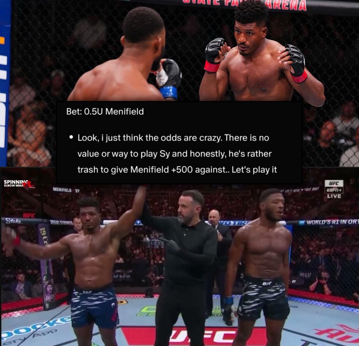 aristotlow_bets's tweet photo. Sometimes you have to bet AGAINST someone instead of betting ON someone. This was a bet against Sy, who was too big of a favorite vs a respected veteran of the game. Huge cash! https://t.co/suneX4UcCA