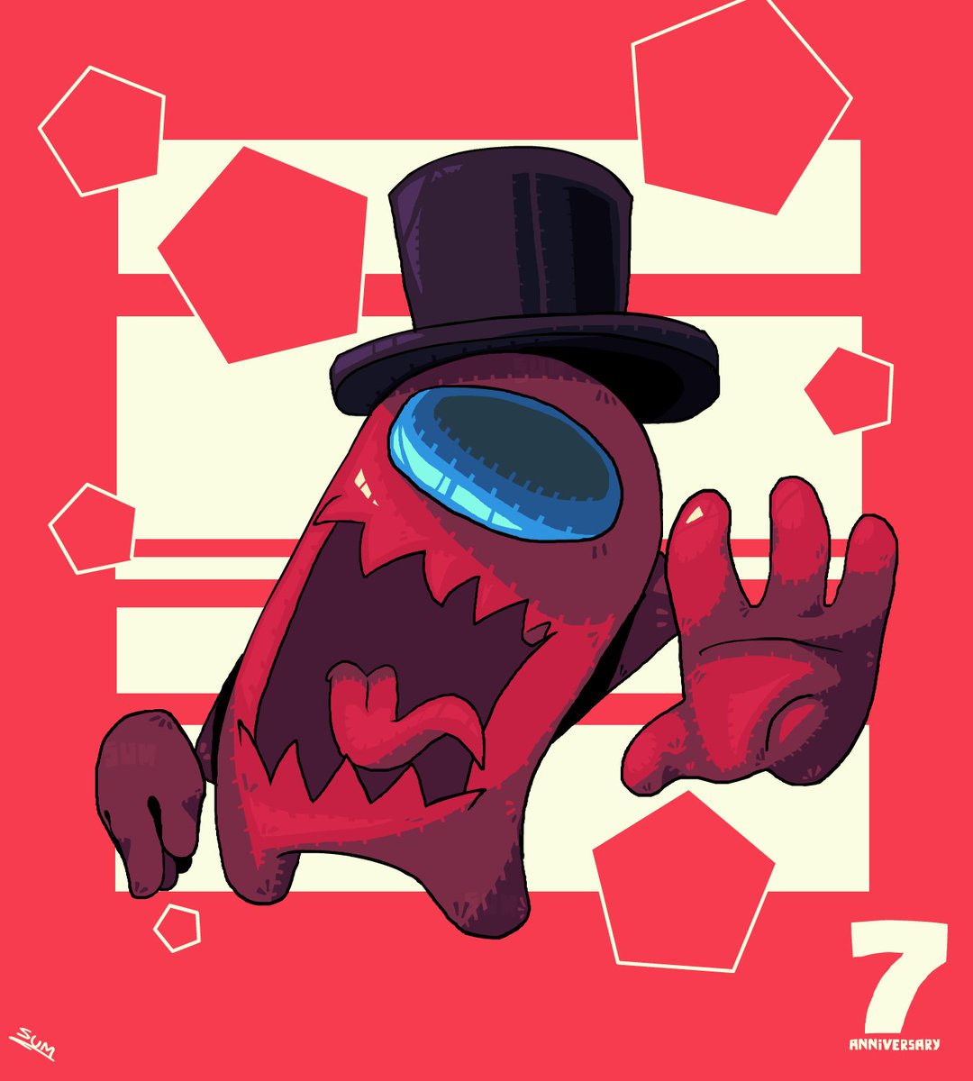 Sum 🎨🖌️ (@sumandgames) on Twitter photo I'm late but here's a drawing for the 7th anniversary of <a href="/AmongUsGame/">Among Us 🎂🎈</a> , without a doubt the Seeker mode was one of my favorites when it was added to the game.
#AmongUs #amongusfanart I'm late but here's a drawing for the 7th anniversary of <a href="/AmongUsGame/">Among Us 🎂🎈</a> , without a doubt the Seeker mode was one of my favorites when it was added to the game.
#AmongUs #amongusfanart